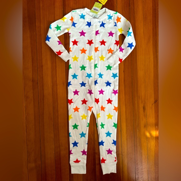 NWT Primary Baby organic zip romper in bright rainbow stars - Picture 5 of 11